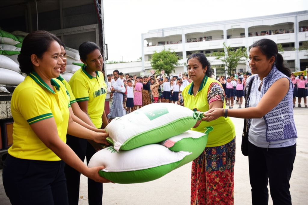 捐贈優質米給偏鄉學校